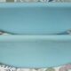 Set of 2 blue porcelain shelves, Porcher 1960