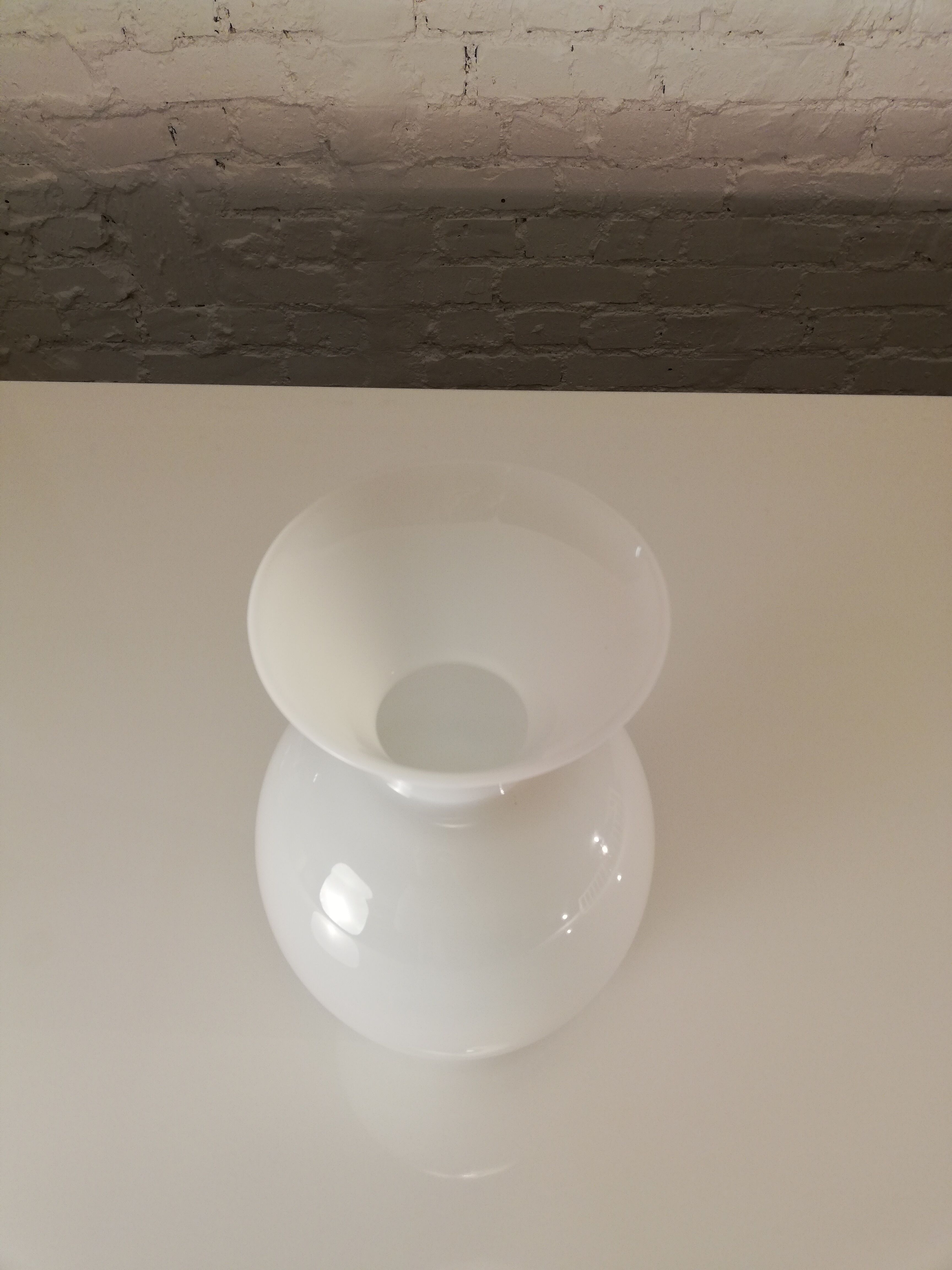 White opaline vase