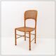 Vintage organic style chair in faux bamboo and caning - 1960s