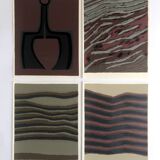 Set of 4 original lithographs by Raoul Ubac, 1978. The earth.