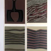 Lot de 4 lithographies originales de Raoul Ubac, 1978. La terre