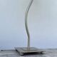 Pair of lamps with wavy metal base and blue lampshade 2000
