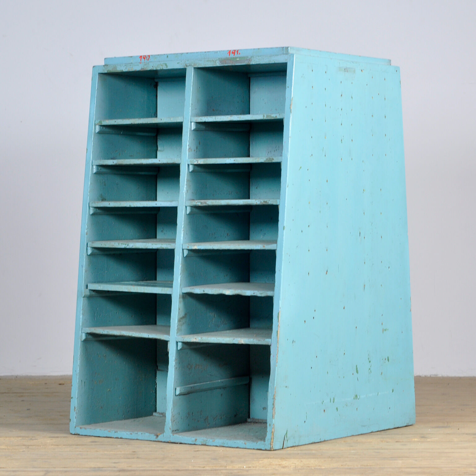 Industrial Wooden Shelf Cabinet, 1950's
