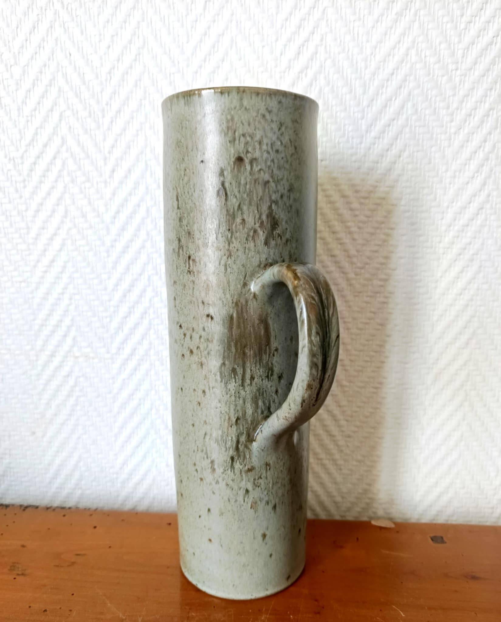 Vintage 1950s enamelled stoneware jug