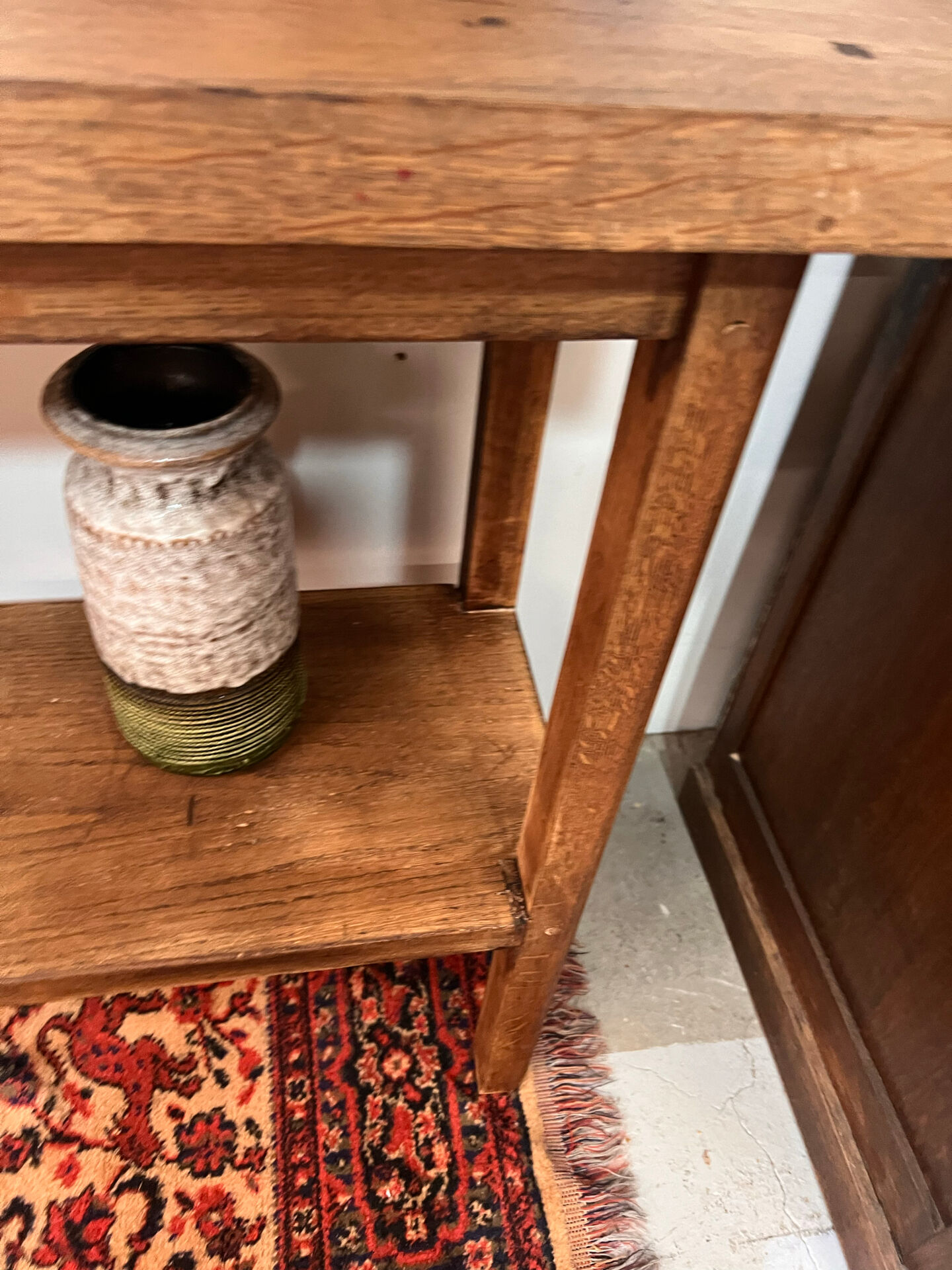 Ancienne console d’atelier en chêne
