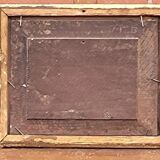 Antique Painting  Animated Landscape Oil Painting on Wood Panel