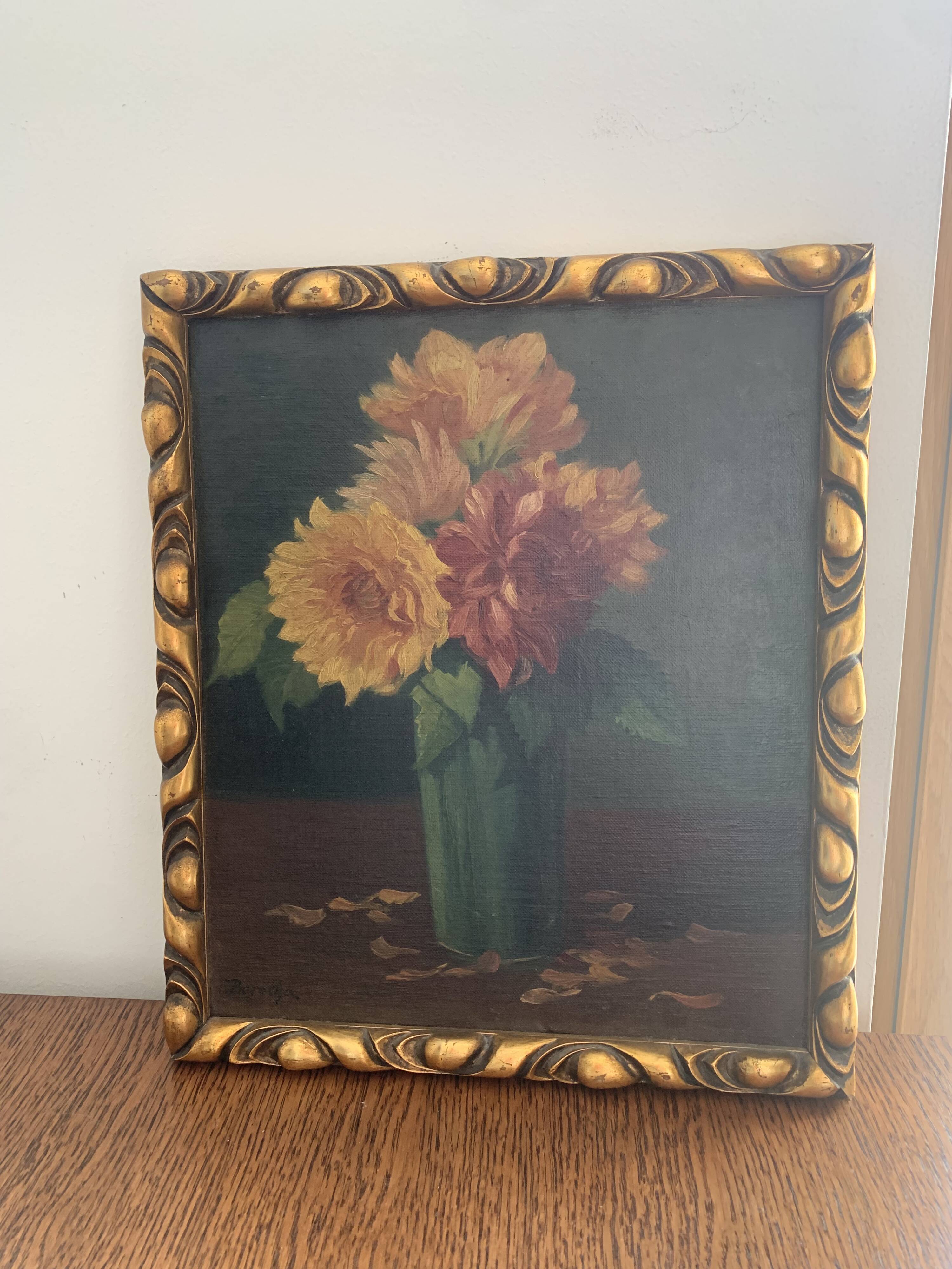 Flowers antique painting