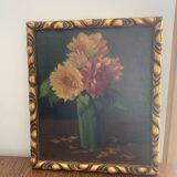 Peinture ancienne de fleurs