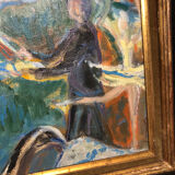 Painting Oil on Canvas Fauvism Circus Horse Dancer Circa 1960