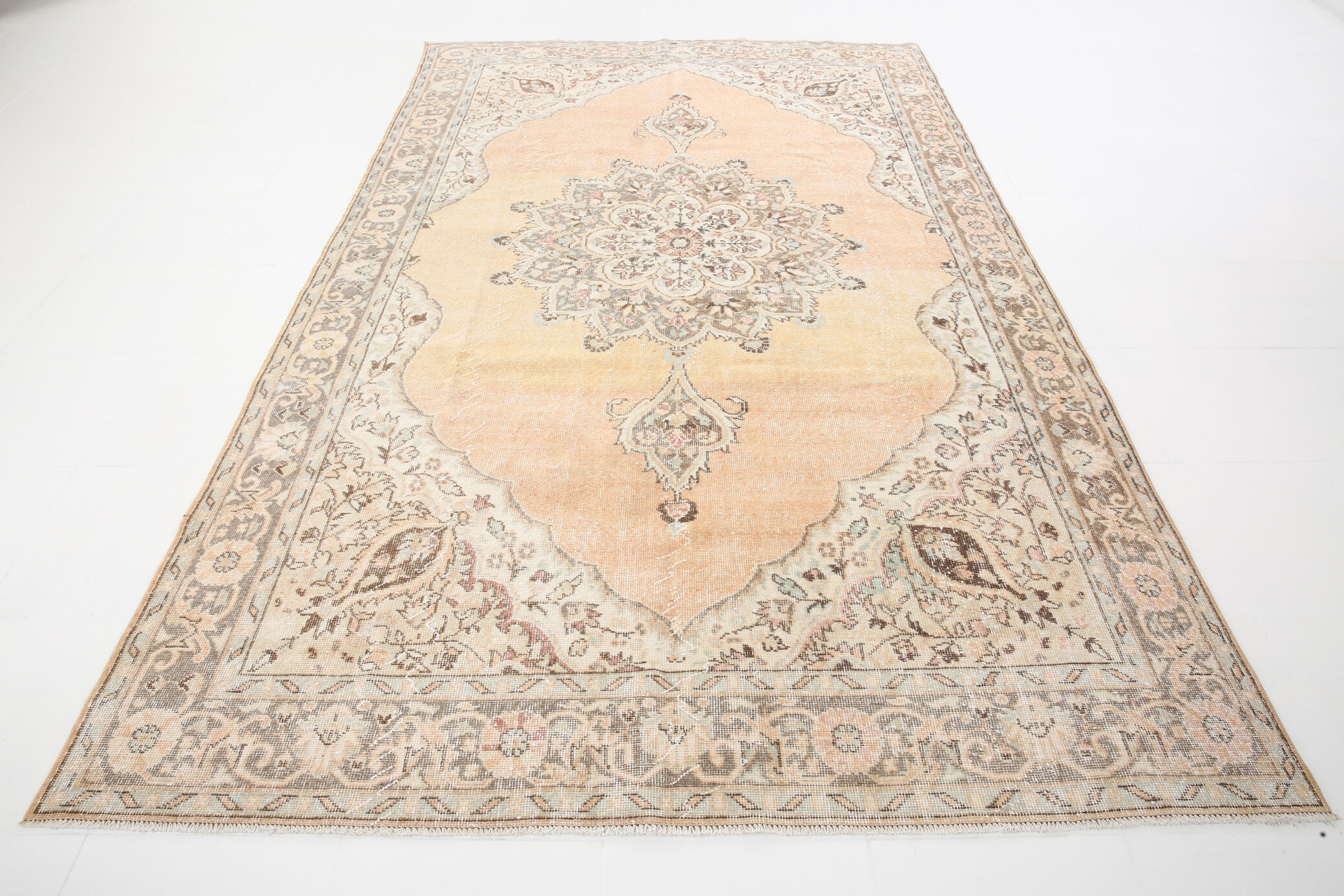 7x11 classic turkish vintage rug, vintage carpet rug 331x205cm