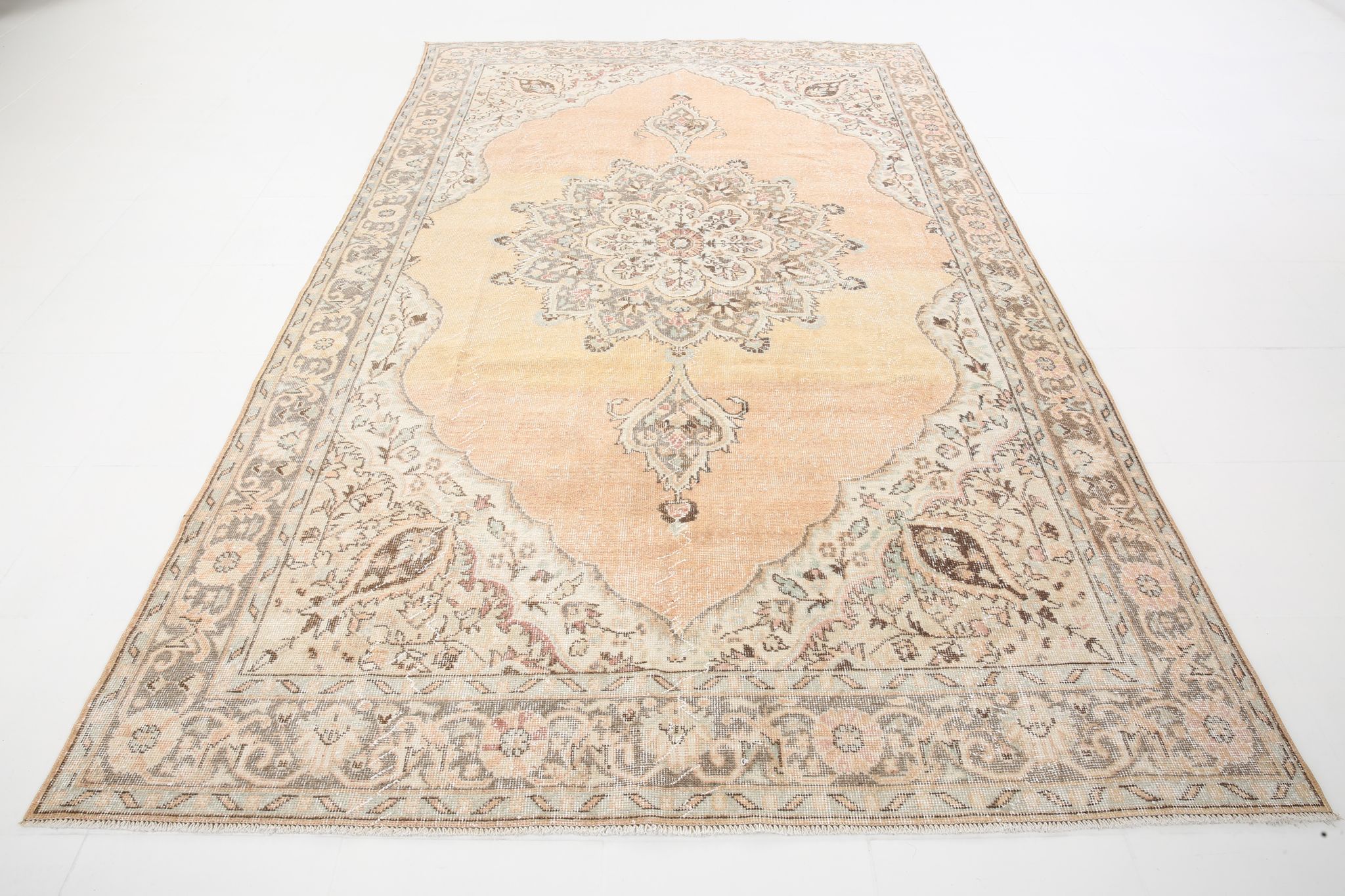 7x11 classic turkish vintage rug, vintage carpet rug 331x205cm