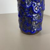 Rare Super Color Crusty Fat Lava Multi-Color Vase Scheurich, Germany WGP, 1970s