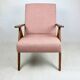 Vintage armchair B-310 VAR pink structural boucle 1970s - 2 pieces available