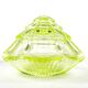 Art Deco bonbonniere, uranium crystal, Poland, 1930s