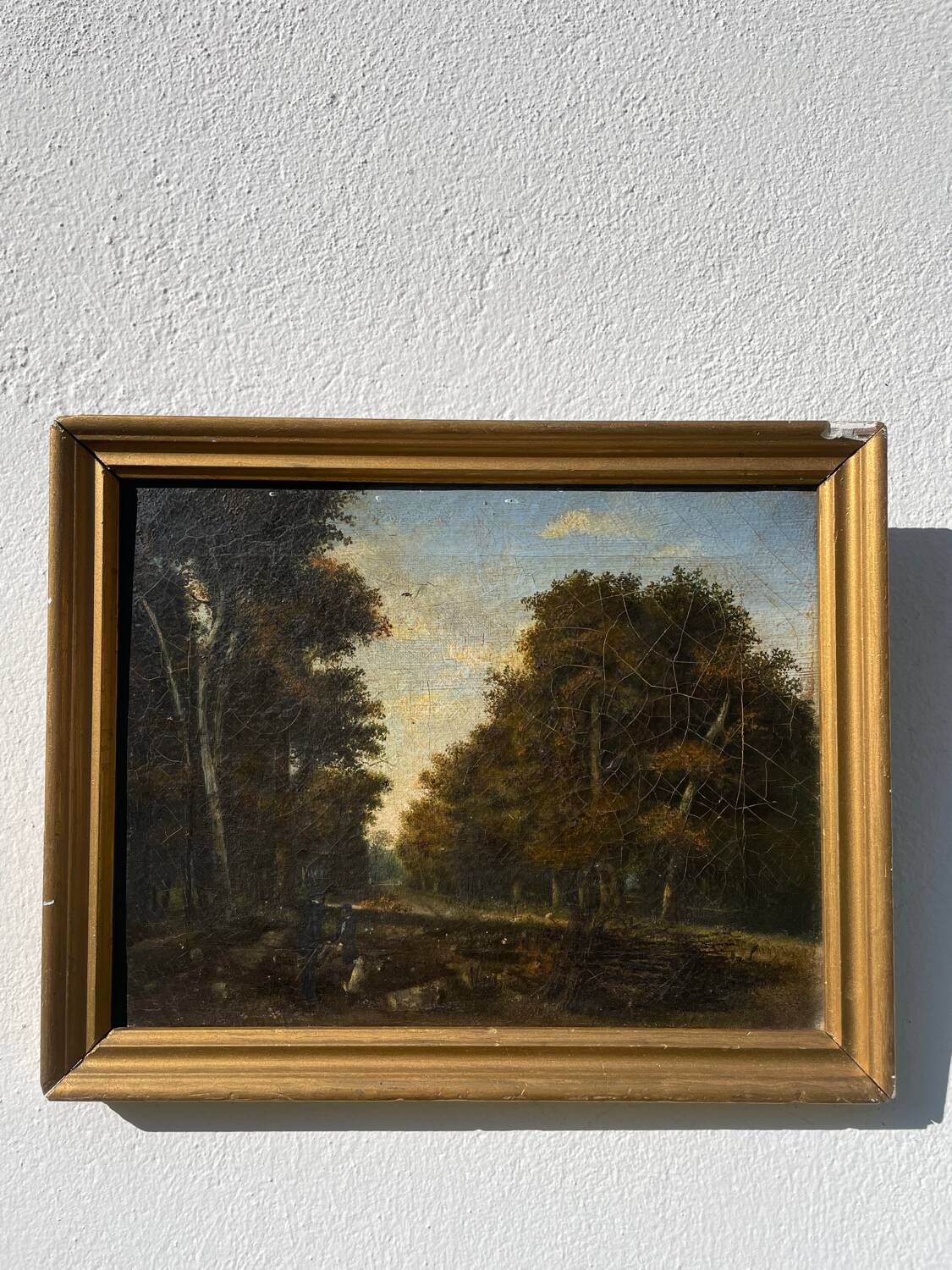 Old painting from the Barbizon school signed / oil on canvas signed