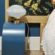 XL white globe table lamp in Clichy glass