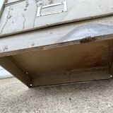 Ronéo 1950 industrial metal locker cabinet with 5 flaps