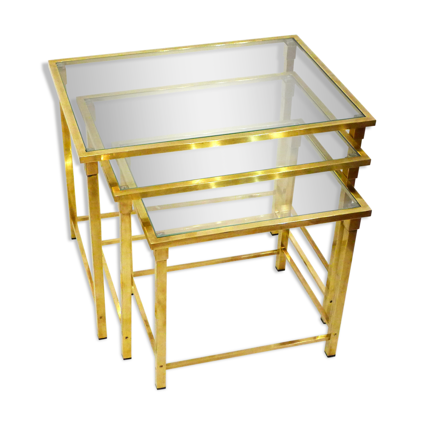 Golden metal tables