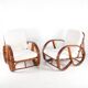 Paire de fauteuils en rotin « bretzels »