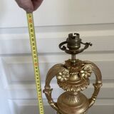 Antique Large Cassolette Lamp Empire Greek Roman Gilded Wood 19th Century 60