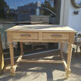 Raw wood desk