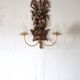 Large bronze wall light with 2 lights, dolphin wall light with reeds