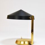 Mid-century table or desk lamp in black brass, Austria, 1960s.