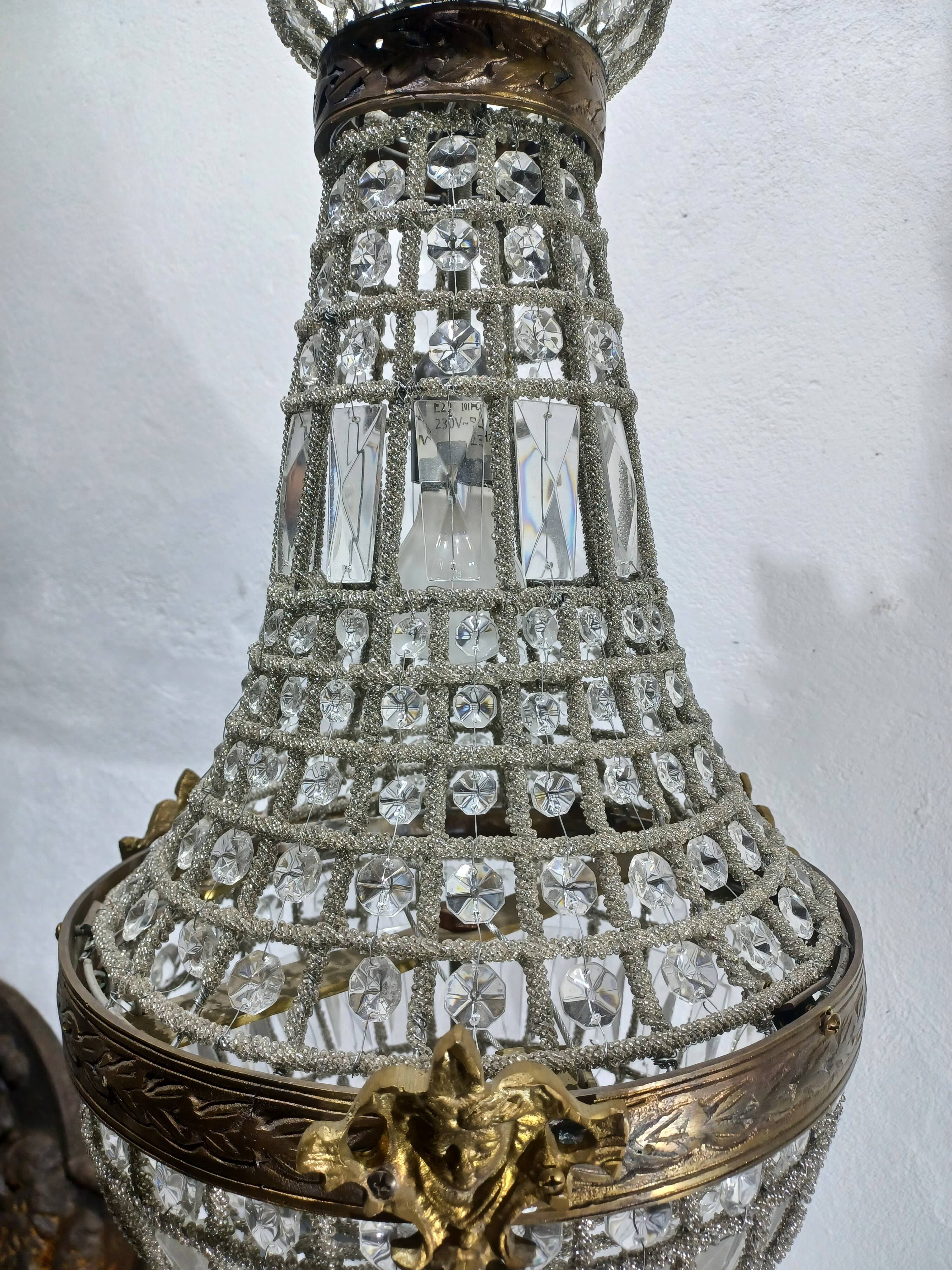 Pair of 1-Light Hot Air Balloon Chandeliers