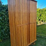 Rattan marquetry cabinet
