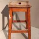 Former vintage Manufrance wooden workshop stool