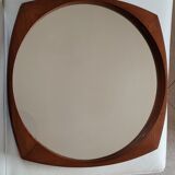Teak mirror, design by Rimbert Sandholdt Denmark 1960, dimensions 42.5 cm