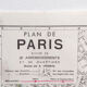 Vintage map 1970 Paris and its neighborhoods