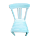 Patinated old blue bistro chair