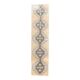 Natural Vintage Geometric Turkish Hand-Knotted Runner Rug 80x341