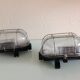 Pair of portholes industrial sconces 60/70