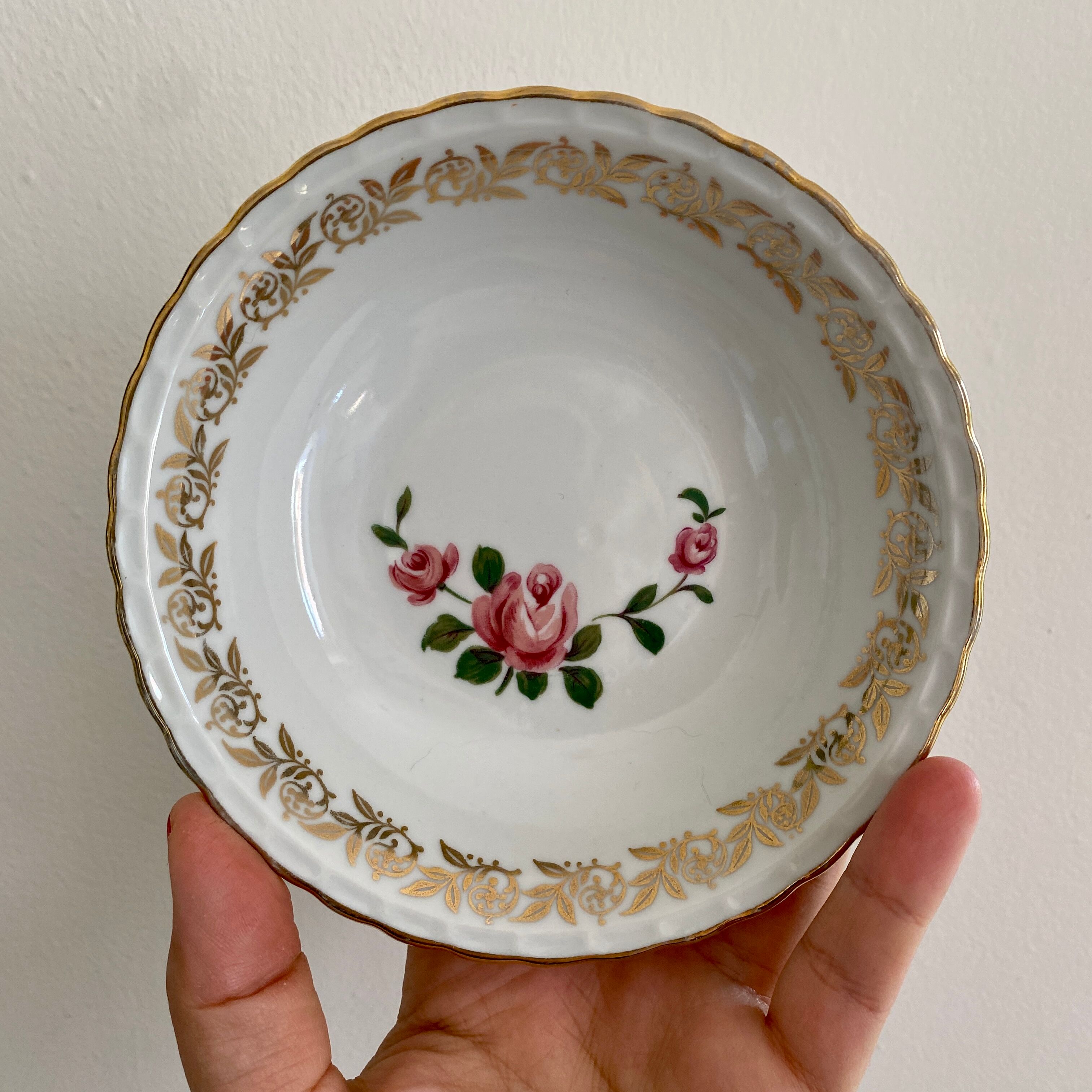 Dessert service or fruit salad in French porcelain
