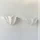 Pair of XL vintage shell plaster wall lights, France, attributed to S. Roche.