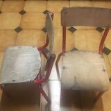Paire de chaise d’école