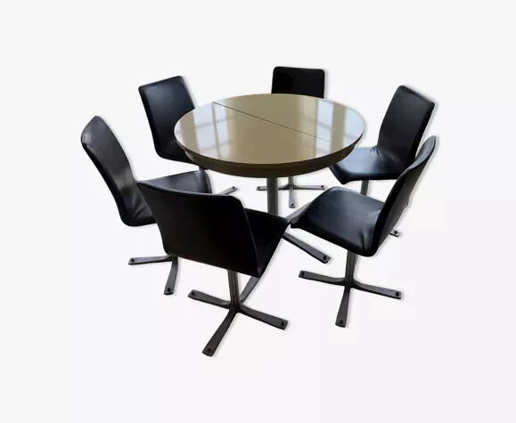 Table formica 1968 et 6 chaises