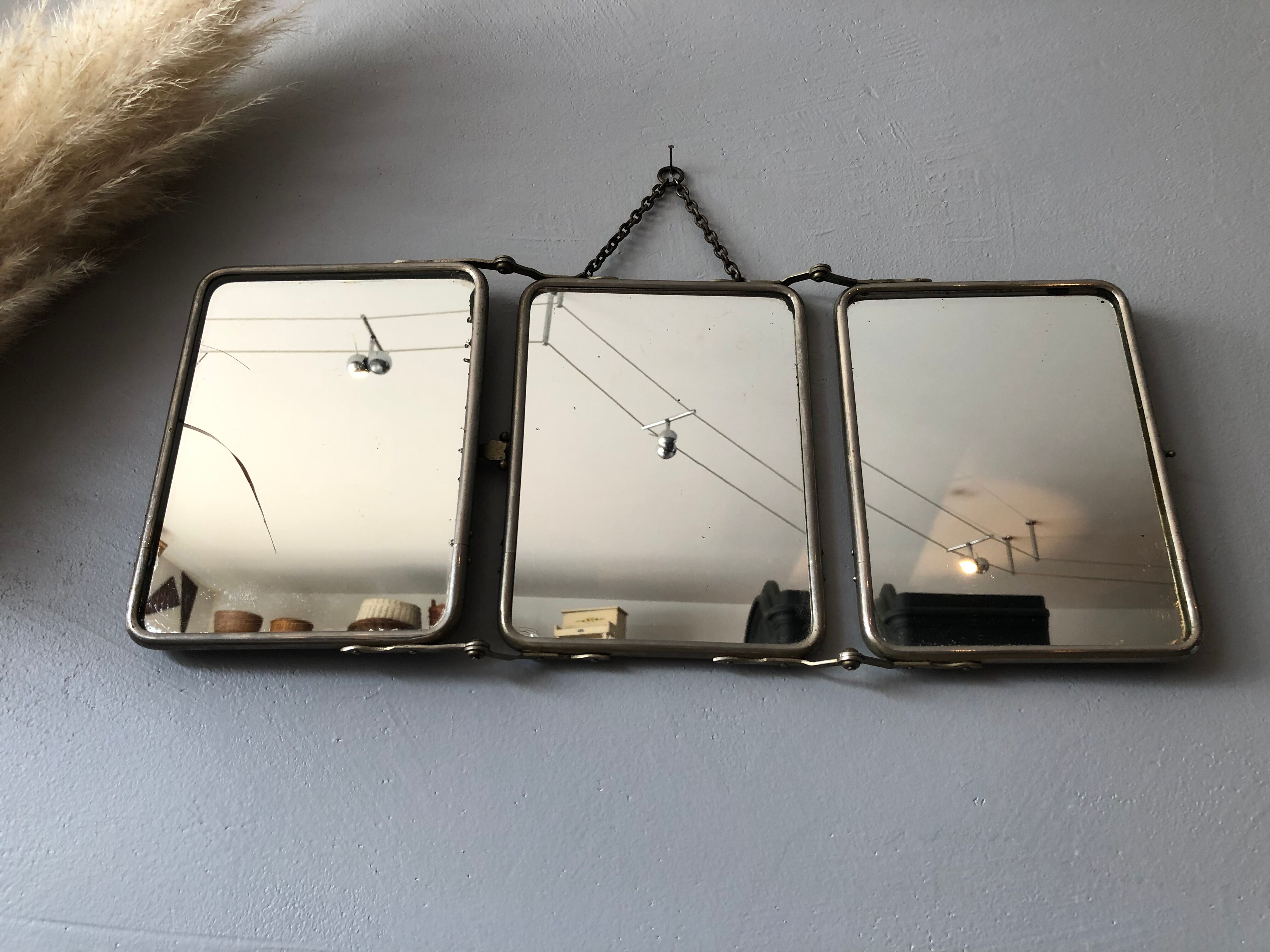 Barber triptych mirror 51x30cm
