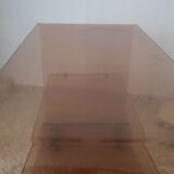 Vintage plexiglas coffee table by Michel Dumas