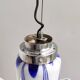 Postmodern blue & white murano glass pendant lamp