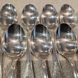 12 silver-plated metal teaspoons by Christofle Marly, 13.6cm