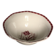 Grand saladier Sylvia Digoin Sarreguemines fleur rouge Art Deco