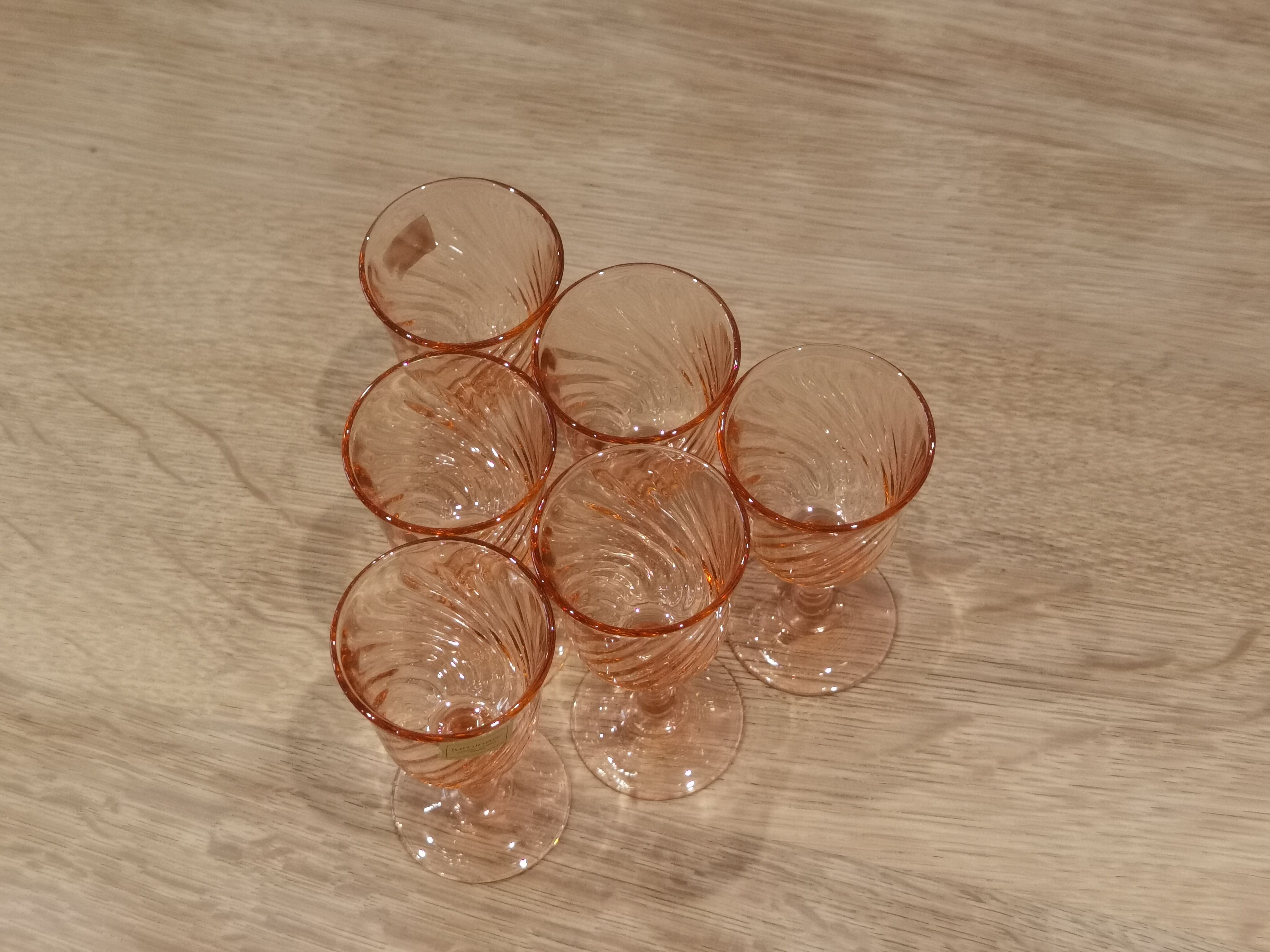 Set of 6 Luminarc Rosaline liqueur/port glasses