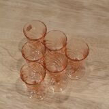 Set of 6 Luminarc Rosaline liqueur/port glasses