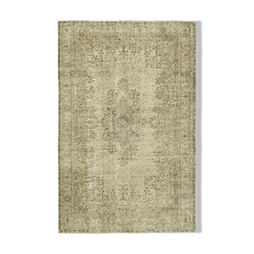 Handmade oriental beige carpet 200 cm x 298 cm