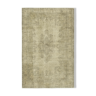 Tapis beige oriental fait à la main 200 cm x 298 cm