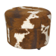 Round cow pouf