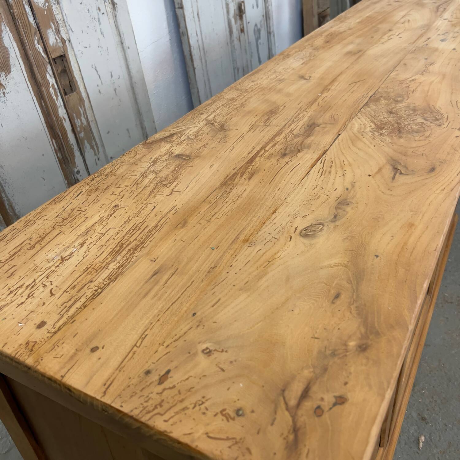 Raw wood commercial sideboard